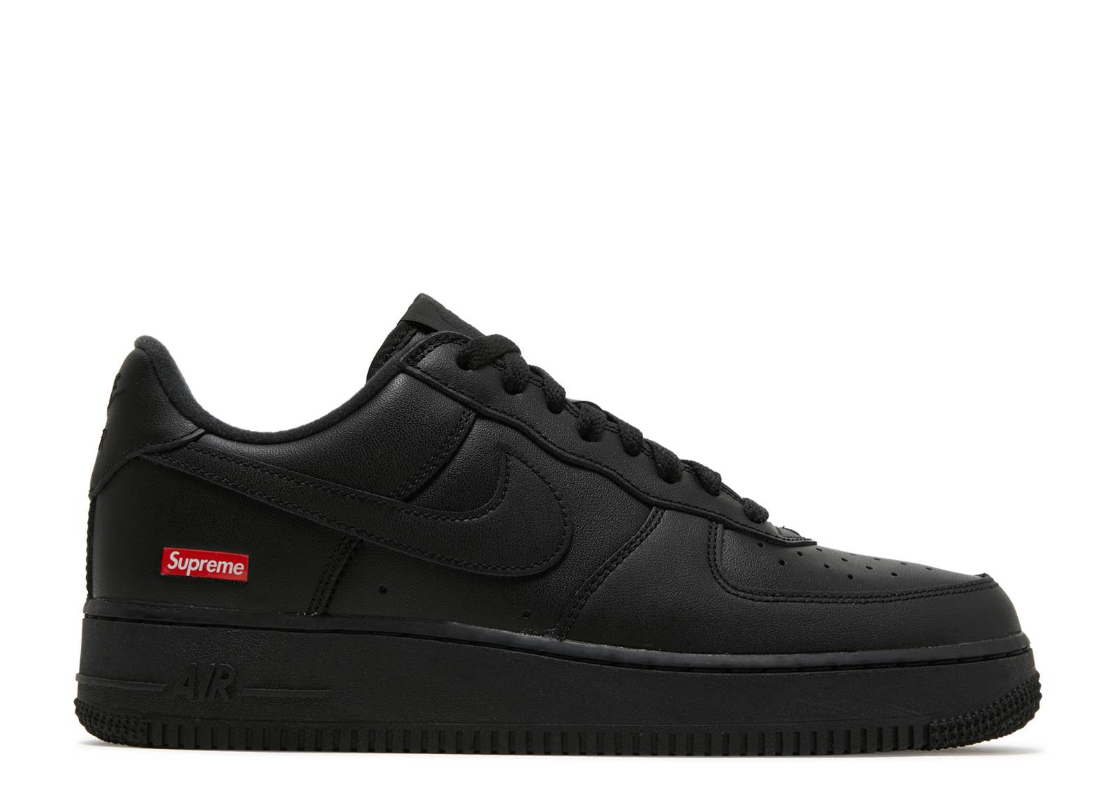 Shop Air Force 1 Black Supreme Online Step Up Sneakers