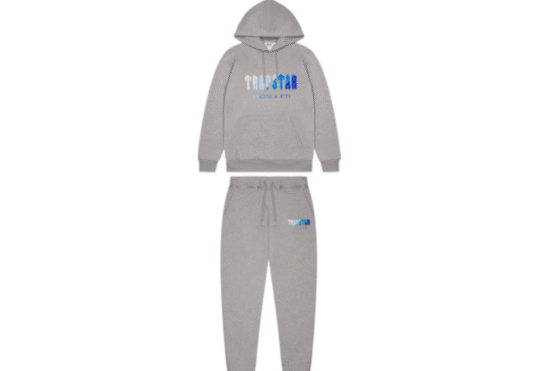 Trapstar Chenille Decoded Tracksuit Grey/Blue