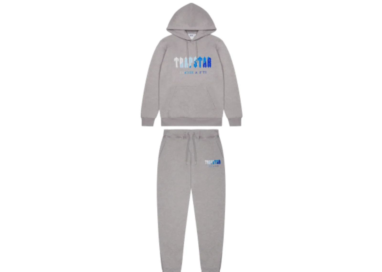 Trapstar Chenille Decoded Tracksuit Grey/Blue