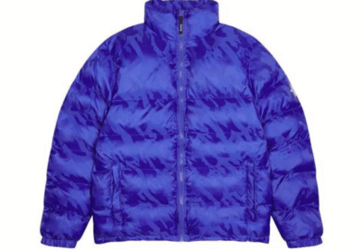 Trapstar T Jacquard Puffer Jacket Dazzling Blue front
