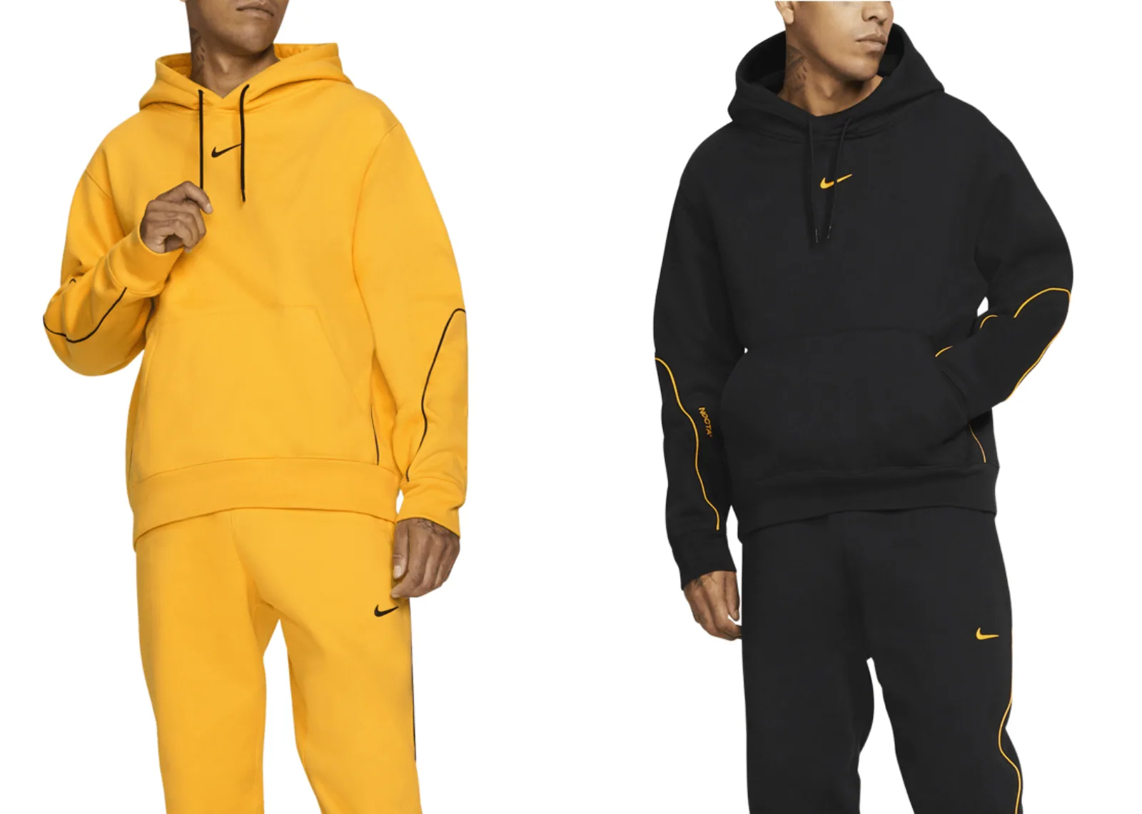 Nike X Drake NOCTA Essential Hoodie & Pants Yellow & Black