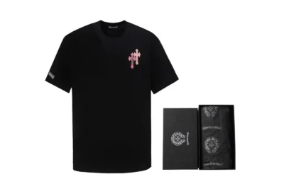 Chrome Hearts Pink Cross Cemetery T-Shirt