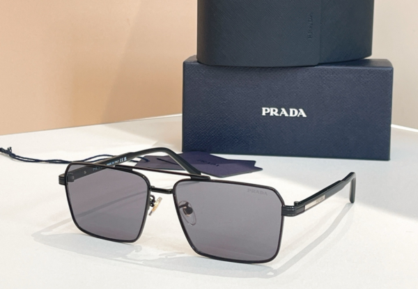 Prada Milano Rectangular Metal Sunglasses – Multiple Colors