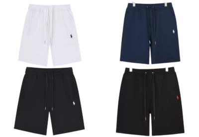 Polo Ralph Lauren Cotton Jersey Shorts – Black / White / Navy