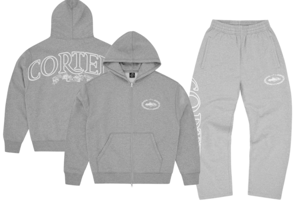 Corteiz Superior Royal Heather Grey Zip Hoodie and Pants Full Set product image