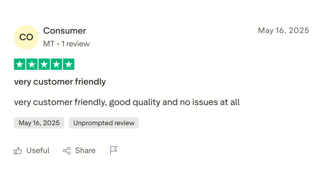 Trustpilot Review 1- Consumer - Step Up Sneakers