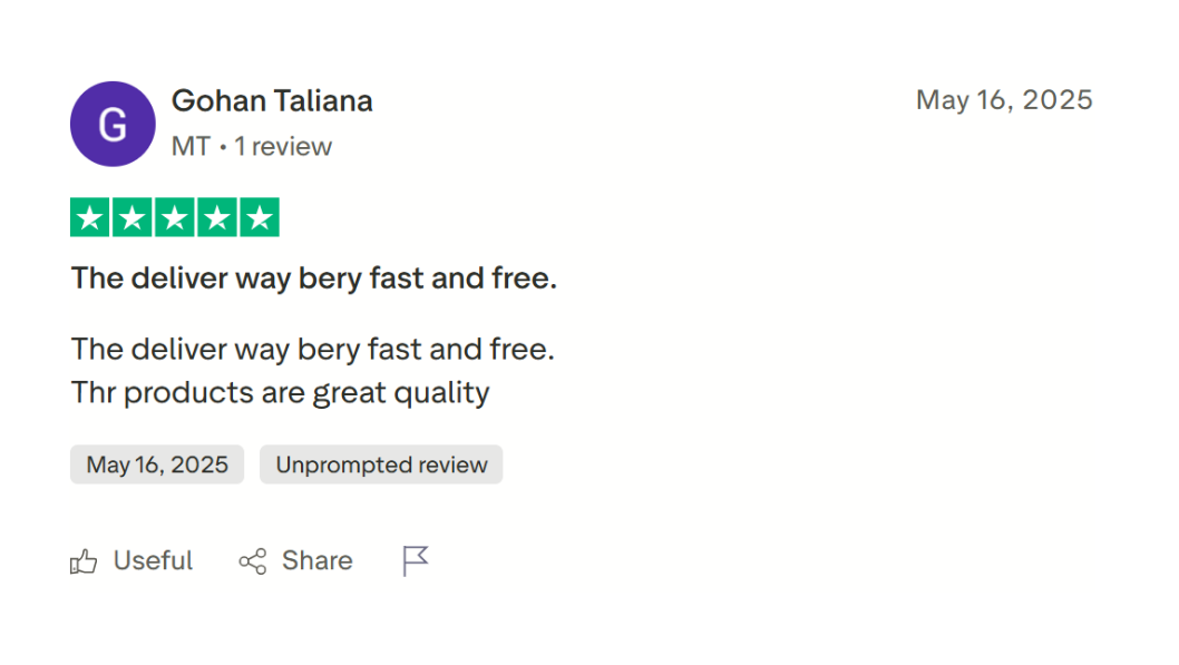 Trustpilot Review 1- Gohan Taliana- Step Up Sneakers