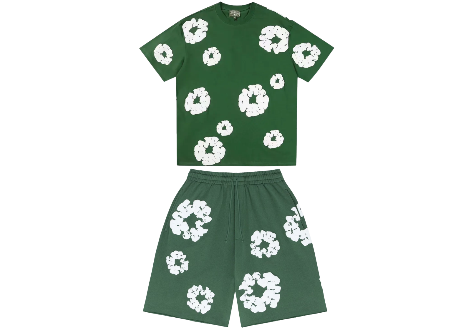 Denim Tears Wreath Green T-shirt & Shorts Set