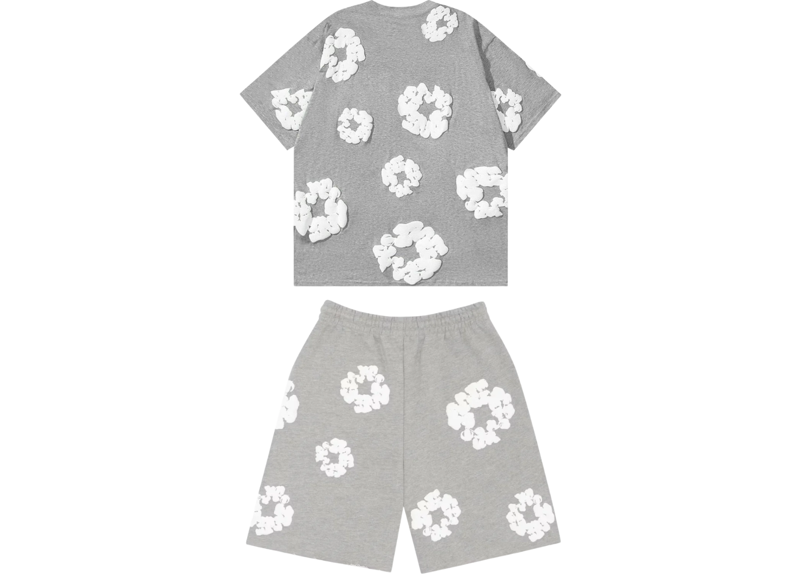 Denim Tears Wreath Grey T-shirt & Shorts Set
