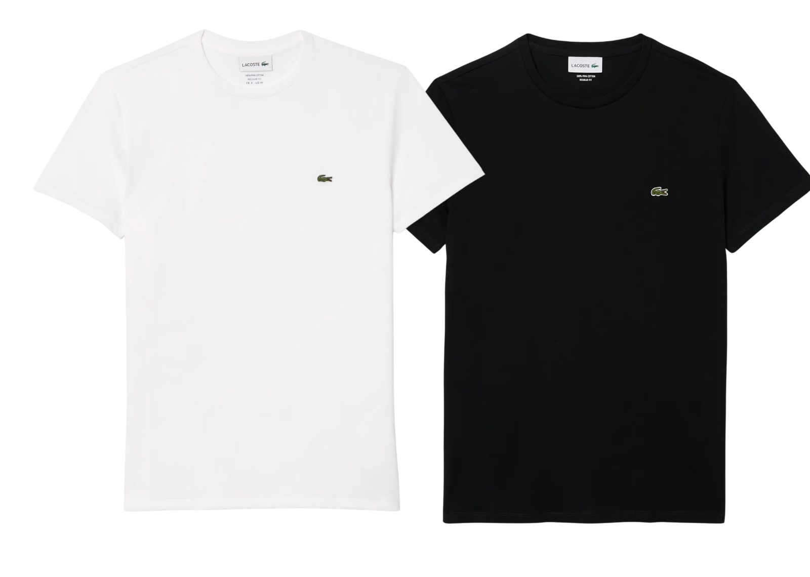 Lacoste Pure Pima Cotton T-Shirt Black & White