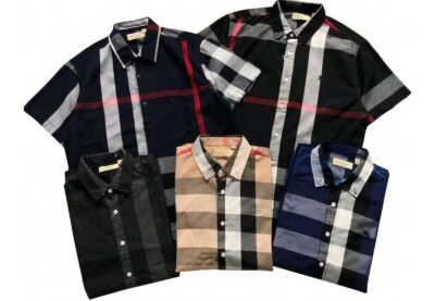 Burberry Vintage Print Button T-Shirt