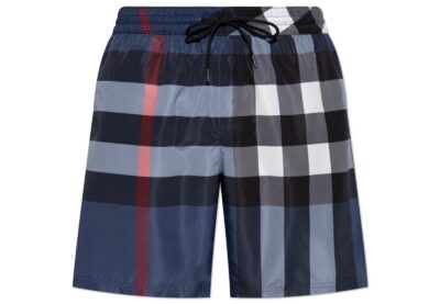 Burberry Vintage Pattern Blue Shorts