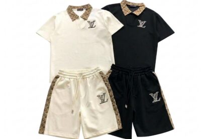 LV Monogram Collar Polo T-Shirt & Shorts Set