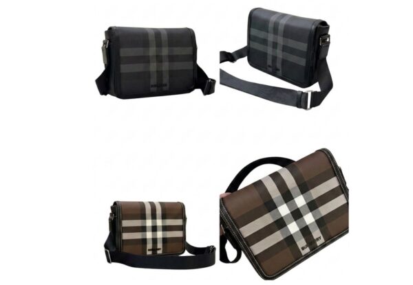 Burberry Check Crossbody Messenger Bag