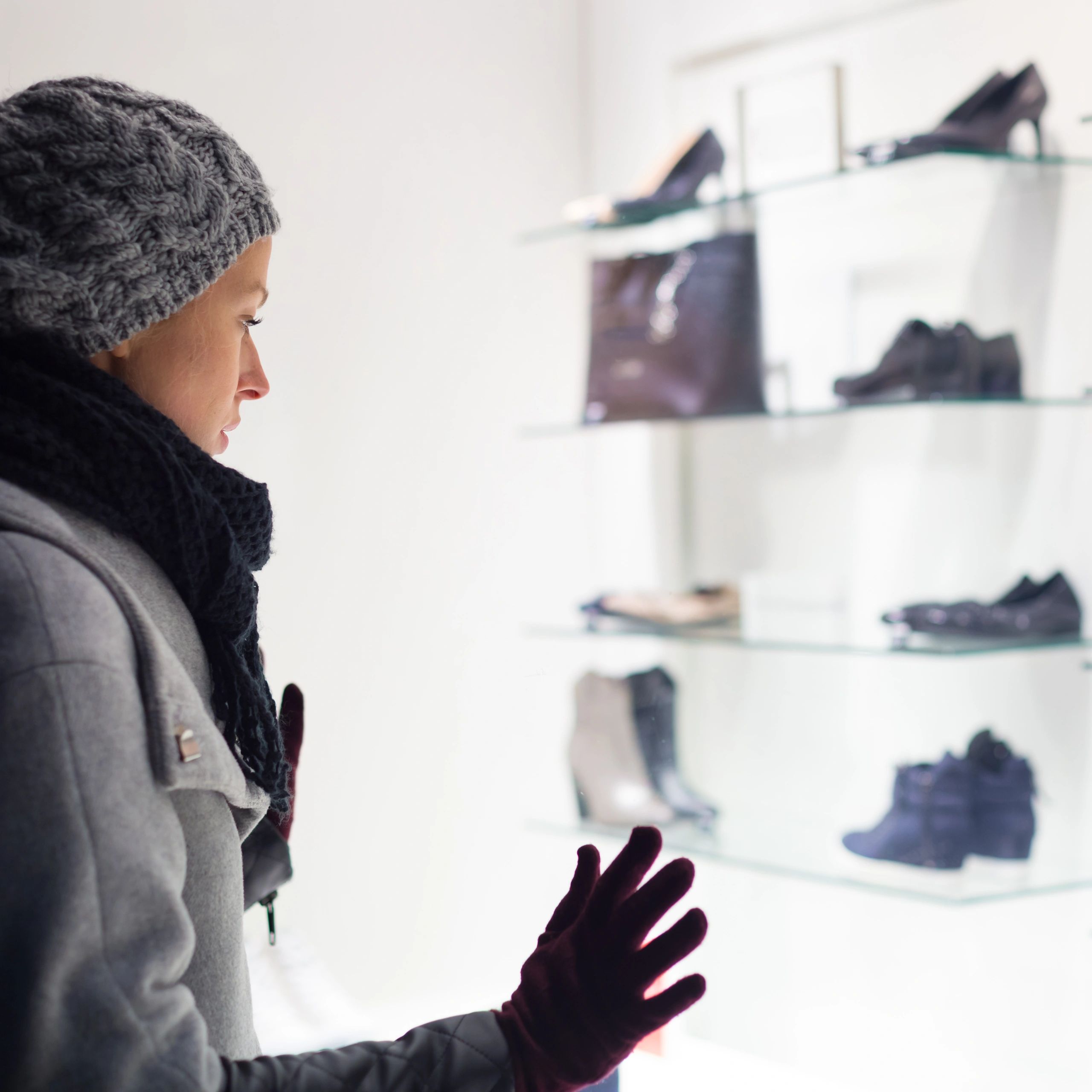 Happy fashion shopper